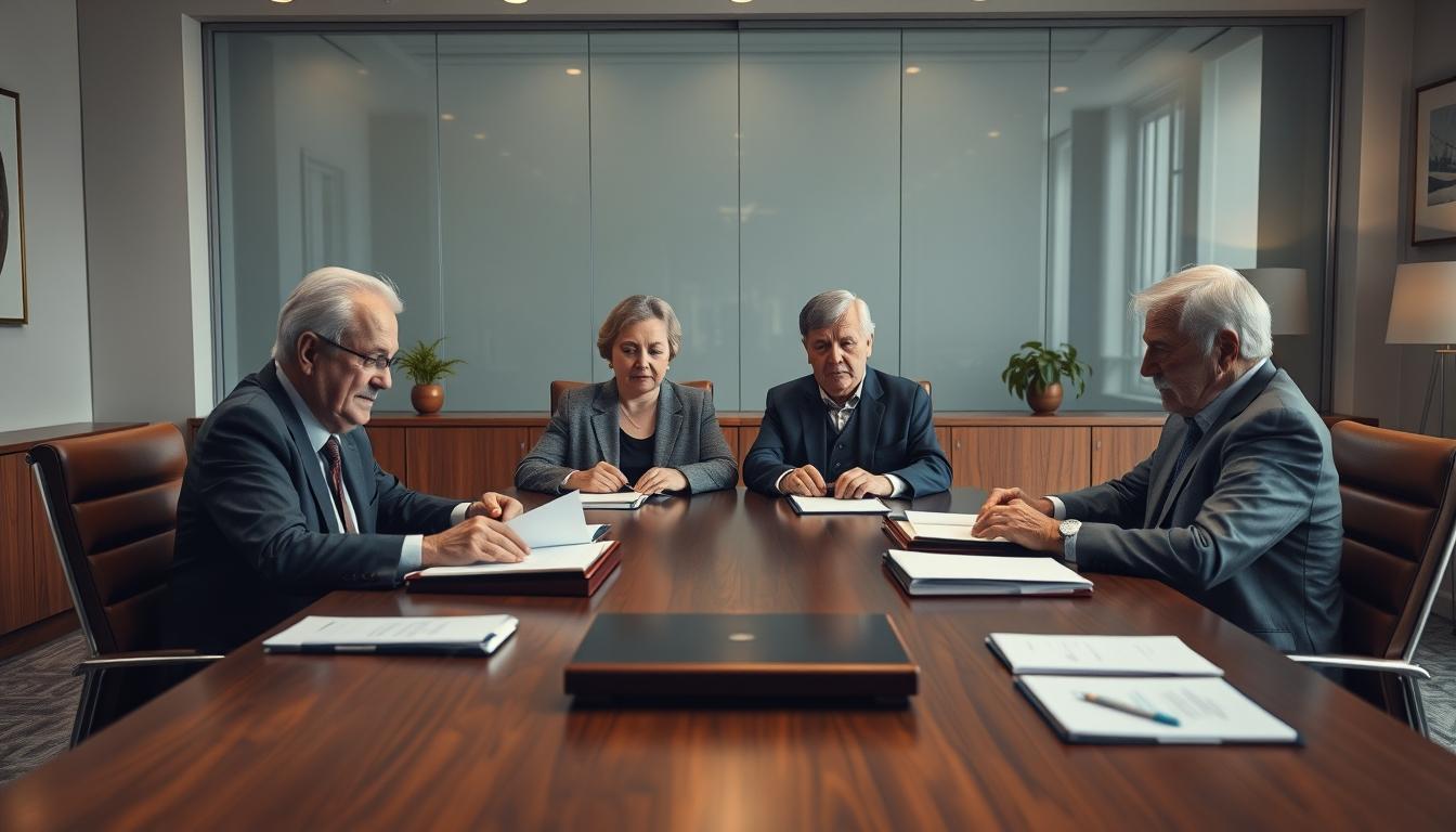 Family elder care planning discussion